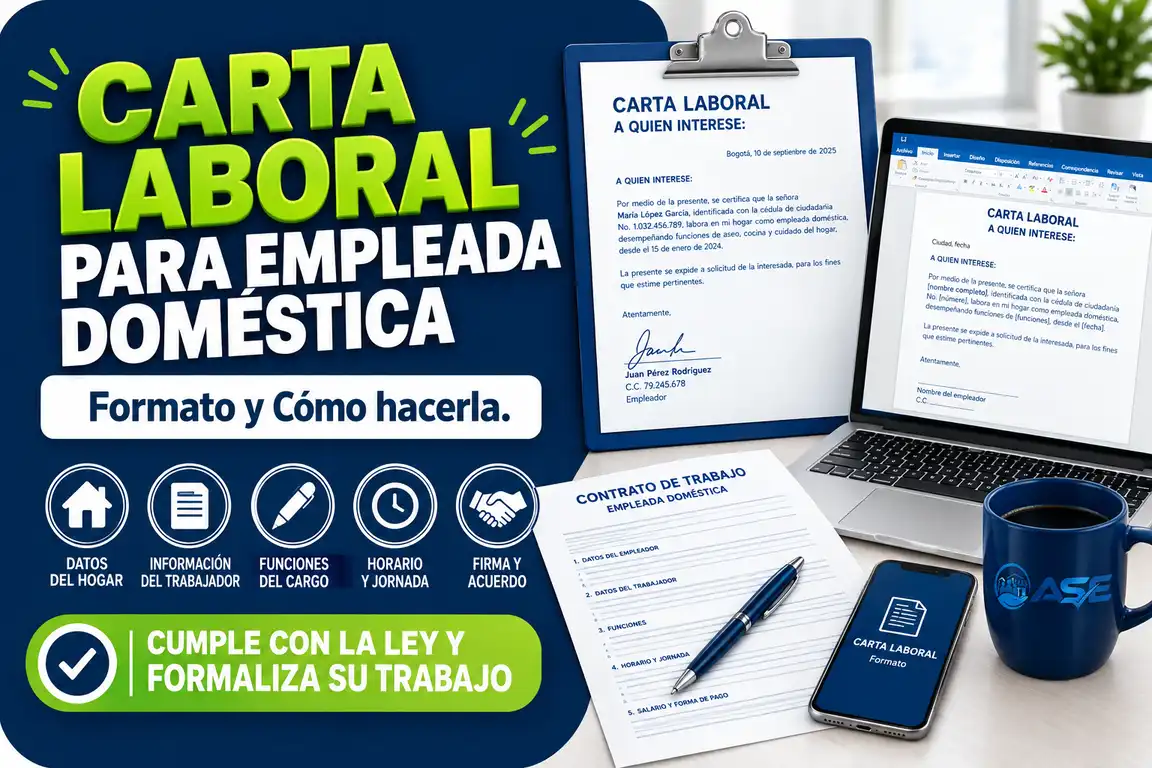 Carta laboral para empleada doméstica: Formato y Cómo hacerla.