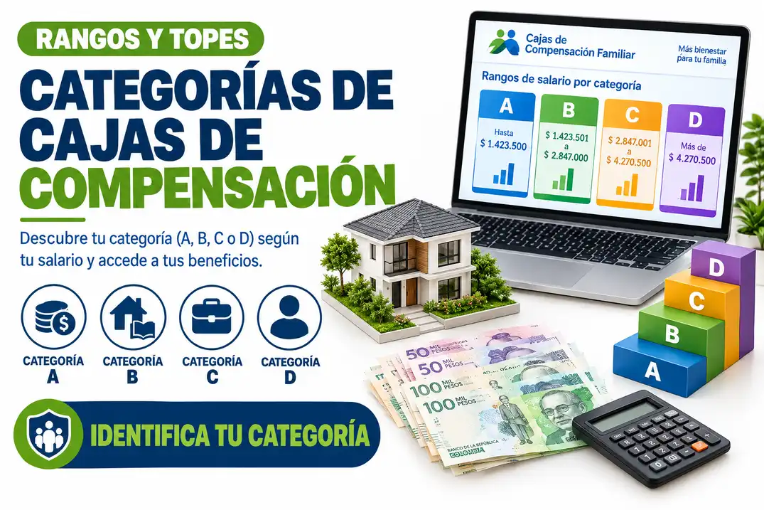 Categorías de la caja de compensación en Colombia: Rangos, Topes y Beneficios