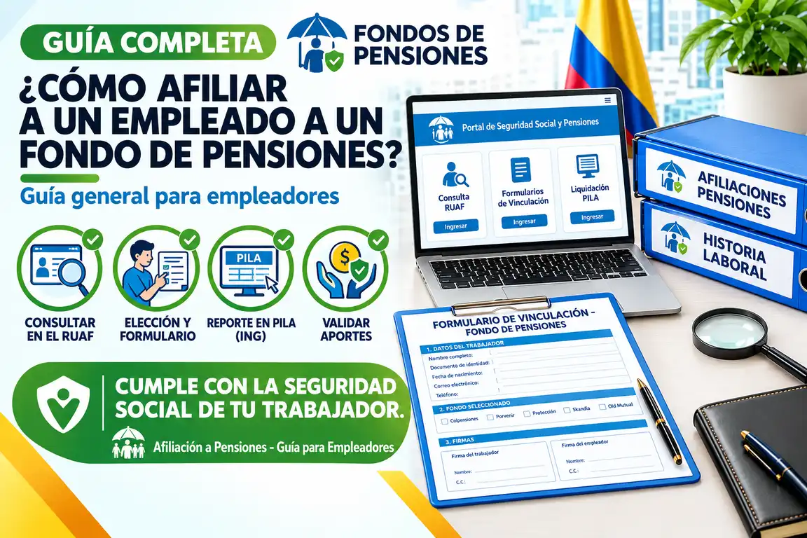 Cómo afiliar a un empleado a un fondo de pensiones: Guía general para empleadores