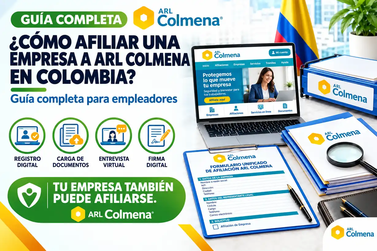 ¿Cómo afiliar una empresa a ARL Colmena en Colombia?