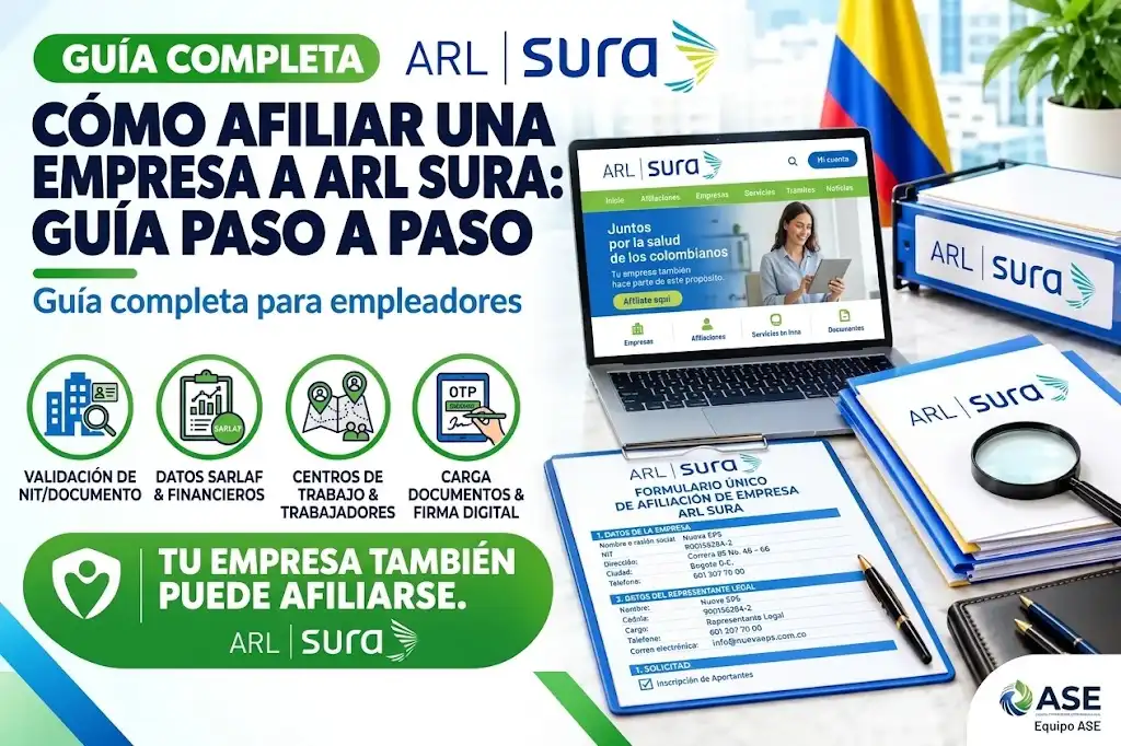 Cómo afiliar una empresa a ARL Sura: Guía paso a paso