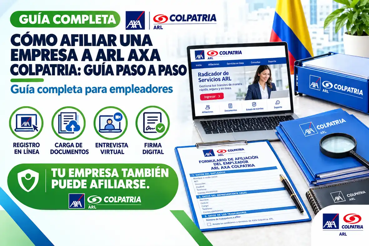 Cómo afiliar una empresa a la ARL AXA Colpatria: Requisitos, formularios y radicación