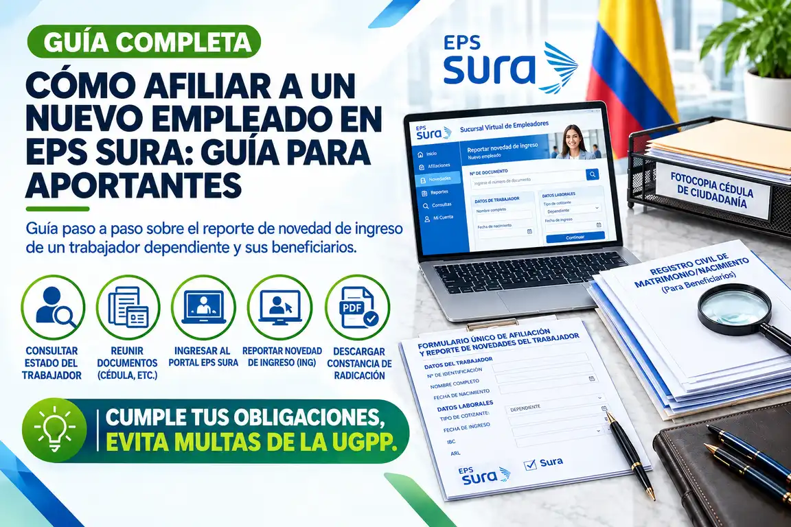 Cómo afiliar a un nuevo empleado en EPS Sura: Guía para aportantes