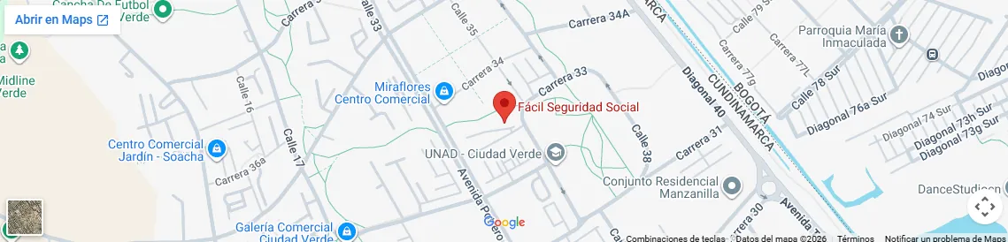 Mapa de ubicación ASE en Soacha, Cundinamarca